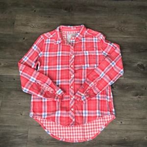 🌴  Next Coral plaid shirt 8